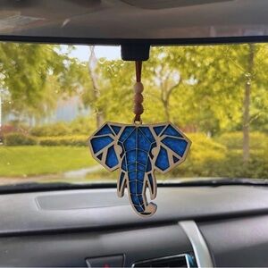 Natural Elephant Car Air Freshener - Natural Boho Air Freshie -Essential oil
